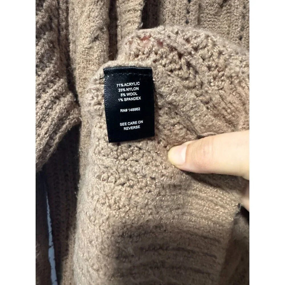 Torrid cardigan wool/acrylic blend tan size 1  ladies - Picture 3 of 3
